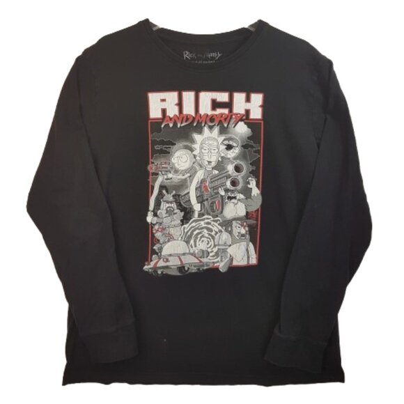 Vintage ADULT SWIM Rick and Morty Tee Shirt Large US L Cartoon Network Animation - Picture 1 of 13